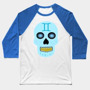 Star Sign Skull Gemini Baseball T-Shirt